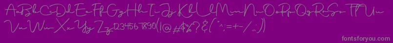 Ontohood Font – Gray Fonts on Purple Background