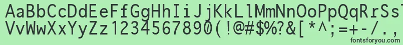 onuava   Font – Black Fonts on Green Background