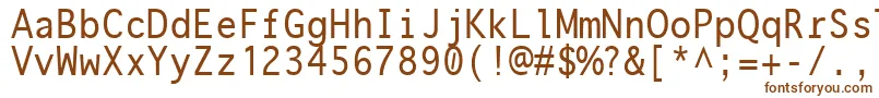 onuava  -Schriftart – Braune Schriften auf weißem Hintergrund