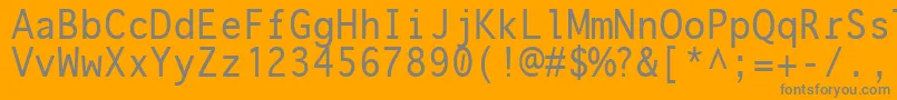 フォントonuava   – オレンジの背景に灰色の文字