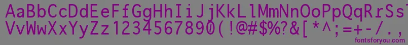 onuava   Font – Purple Fonts on Gray Background