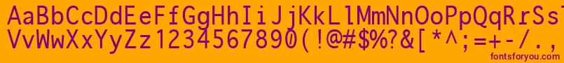 onuava   Font – Purple Fonts on Orange Background