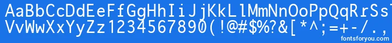 フォントonuava   – 青い背景に白い文字