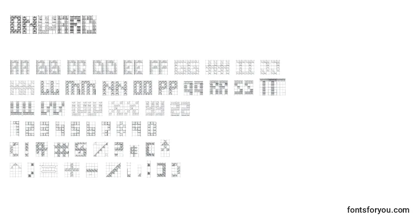 Czcionka Onward – alfabet, cyfry, specjalne znaki