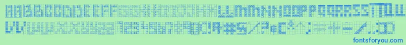 Onward Font – Blue Fonts on Green Background