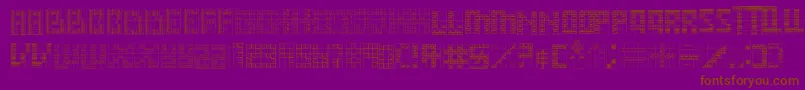 Fonte Onward – fontes marrons em um fundo roxo