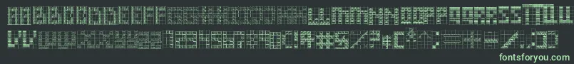 Onward Font – Green Fonts on Black Background