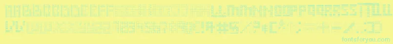 Onward Font – Green Fonts on Yellow Background