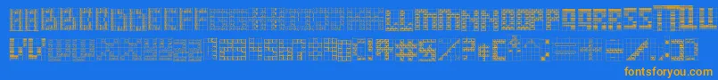 Onward Font – Orange Fonts on Blue Background