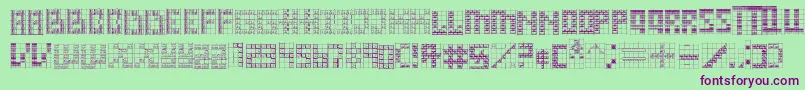 Onward Font – Purple Fonts on Green Background