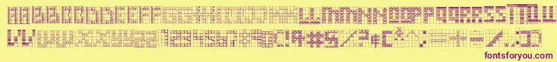Onward Font – Purple Fonts on Yellow Background