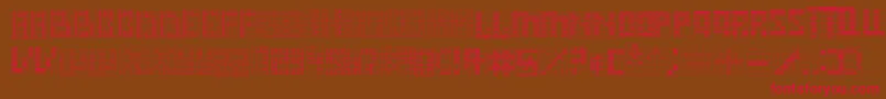Onward Font – Red Fonts on Brown Background