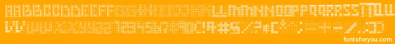 Onward Font – White Fonts on Orange Background