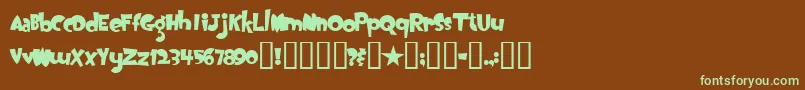 OogieBoogie Font – Green Fonts on Brown Background