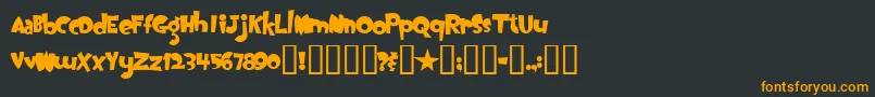 Шрифт OogieBoogie – оранжевые шрифты на чёрном фоне