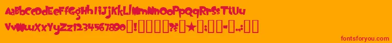 OogieBoogie Font – Red Fonts on Orange Background