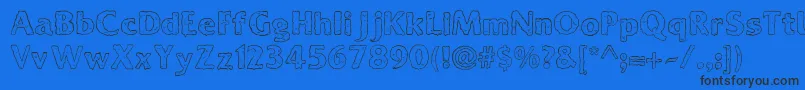 Ooky Font – Black Fonts on Blue Background