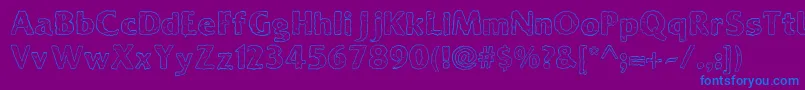 Ooky Font – Blue Fonts on Purple Background