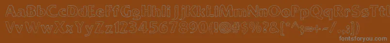 Ooky Font – Gray Fonts on Brown Background