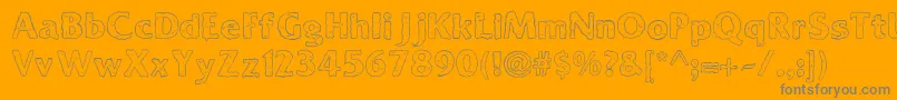 Ooky-Schriftart – Graue Schriften auf orangefarbenem Hintergrund