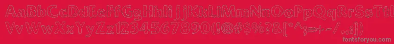 Ooky Font – Gray Fonts on Red Background