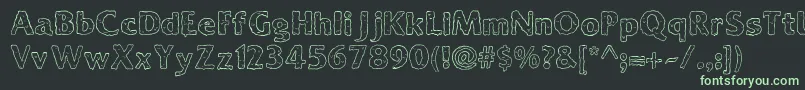 Ooky Font – Green Fonts on Black Background