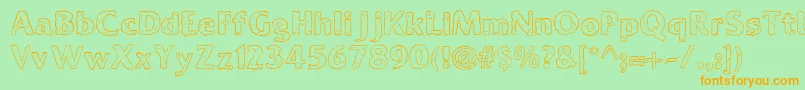 Ooky Font – Orange Fonts on Green Background