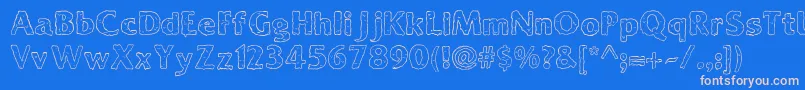 Ooky Font – Pink Fonts on Blue Background