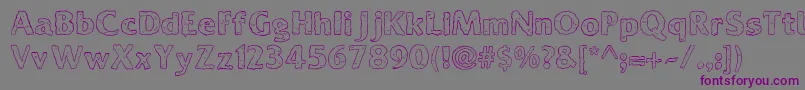 Ooky-Schriftart – Violette Schriften auf grauem Hintergrund