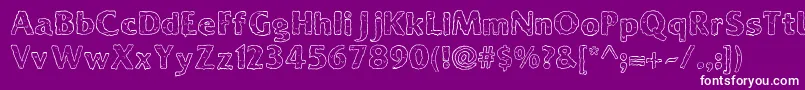 Ooky Font – White Fonts on Purple Background