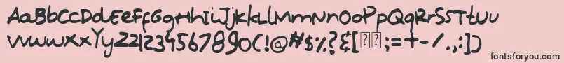 Oops Kidos Font Font – Black Fonts on Pink Background