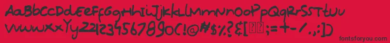 Oops Kidos Font Font – Black Fonts on Red Background