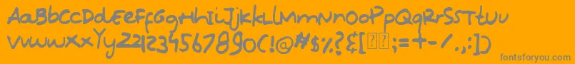 Oops Kidos Font Font – Gray Fonts on Orange Background