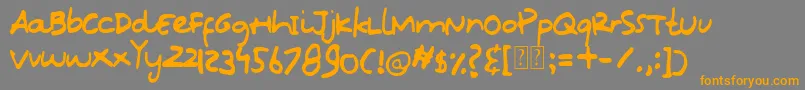 Oops Kidos Font Font – Orange Fonts on Gray Background