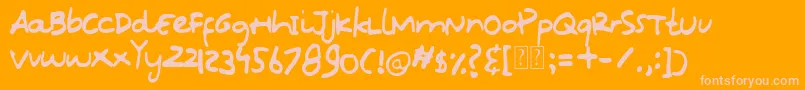 Oops Kidos Font Font – Pink Fonts on Orange Background