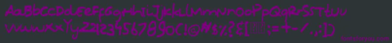 Шрифт Oops Kidos Font – фиолетовые шрифты на чёрном фоне