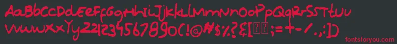Oops Kidos Font Font – Red Fonts on Black Background