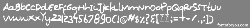 フォントOops Kidos Font – 灰色の背景に白い文字