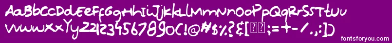 Oops Kidos Font Font – White Fonts on Purple Background
