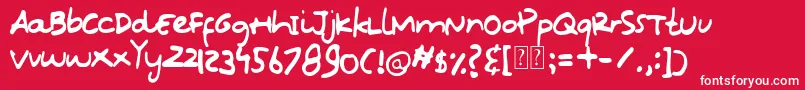 Oops Kidos Font Font – White Fonts on Red Background