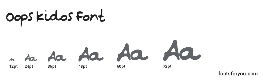 Größen der Schriftart Oops Kidos Font