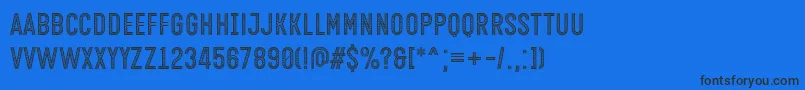 フォントOpen Minded Font by Situjuh 7NTypes – 黒い文字の青い背景