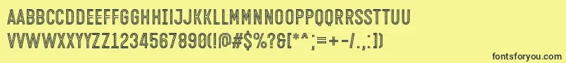 Open Minded Font by Situjuh 7NTypes Font – Black Fonts on Yellow Background