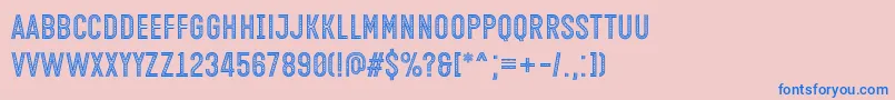 Open Minded Font by Situjuh 7NTypes Font – Blue Fonts on Pink Background