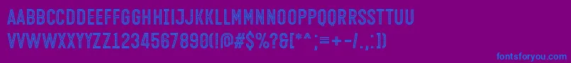 Open Minded Font by Situjuh 7NTypes-Schriftart – Blaue Schriften auf violettem Hintergrund