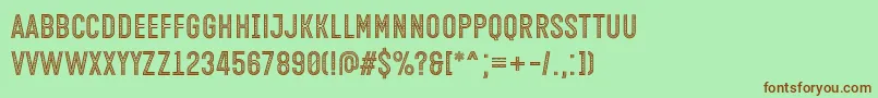 Open Minded Font by Situjuh 7NTypes Font – Brown Fonts on Green Background