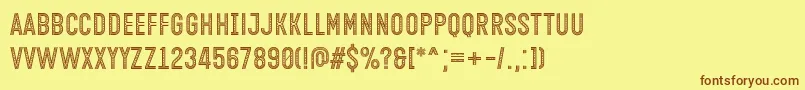 Шрифт Open Minded Font by Situjuh 7NTypes – коричневые шрифты на жёлтом фоне