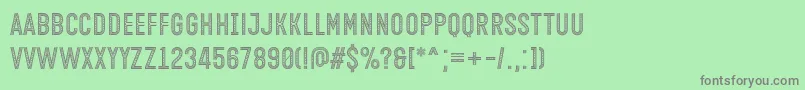 Open Minded Font by Situjuh 7NTypes-Schriftart – Graue Schriften auf grünem Hintergrund