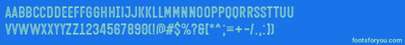 Czcionka Open Minded Font by Situjuh 7NTypes – zielone czcionki na niebieskim tle