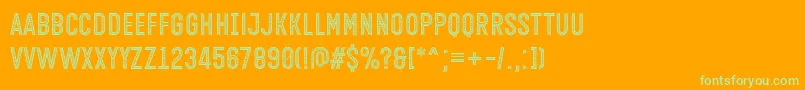 Open Minded Font by Situjuh 7NTypes Font – Green Fonts on Orange Background